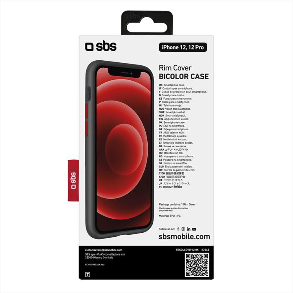 "SBS - TEKOLCOVIP12MK-Nero-rosso"