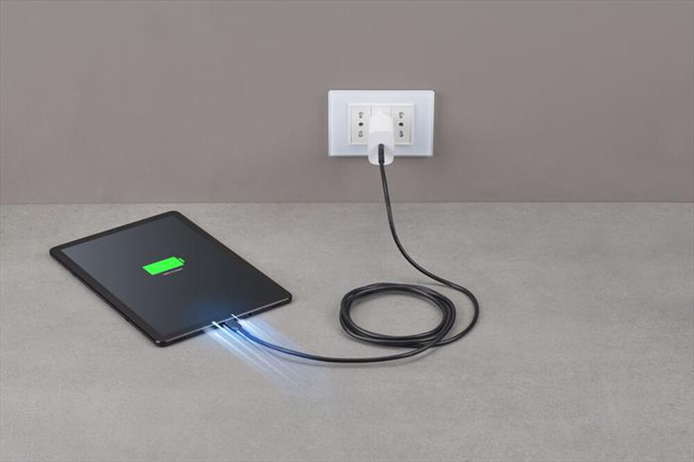 "CELLULARLINE - USB CABLE 5A - USB-C TO USB-C-Black"