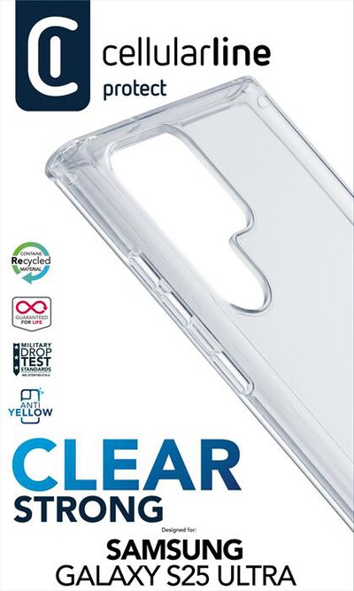 CELLULARLINE - Cover CLEAR STRONG - GALAXY S25 ULTRA-Transparent