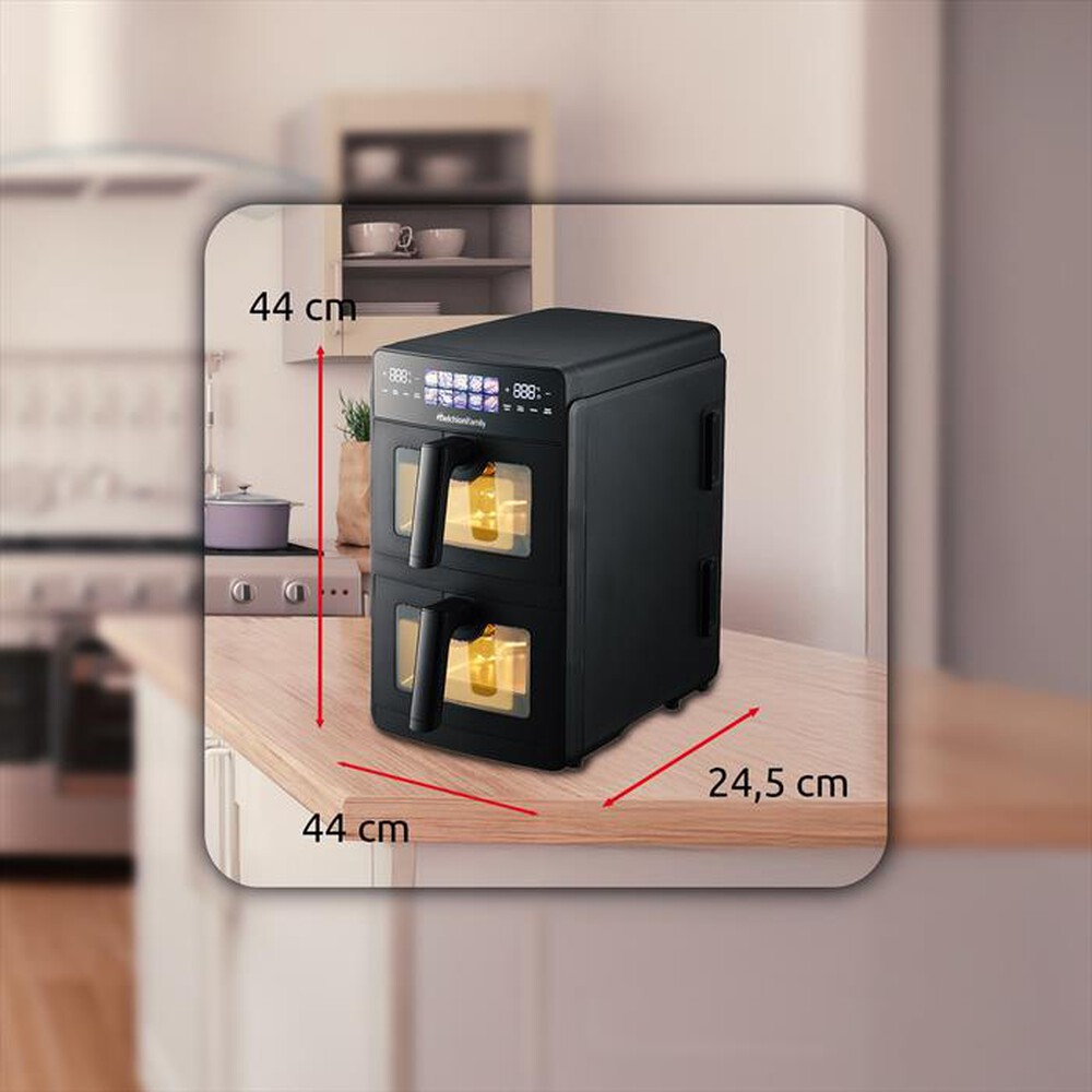 Immagine del prodotto MELCHIONI FAMILY - Friggitrice ad Aria 10L 2600W GIULIA-Nero / Pastica