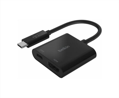 BELKIN - ADATTATORE DA USB-C A HDMI CON RICARICA POWER 60W-nero