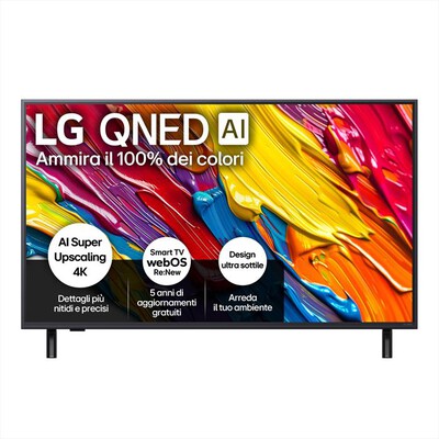 LG - Smart TV UHD 4K 43" QNED AI 43QNED84A6C-Charcoal Black
