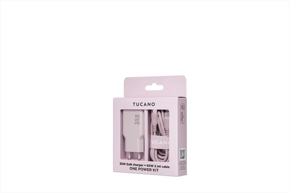 Immagine del prodotto TUCANO - Kit caricabatterie GaN/cavo USB-C ONE POWER-ROSA