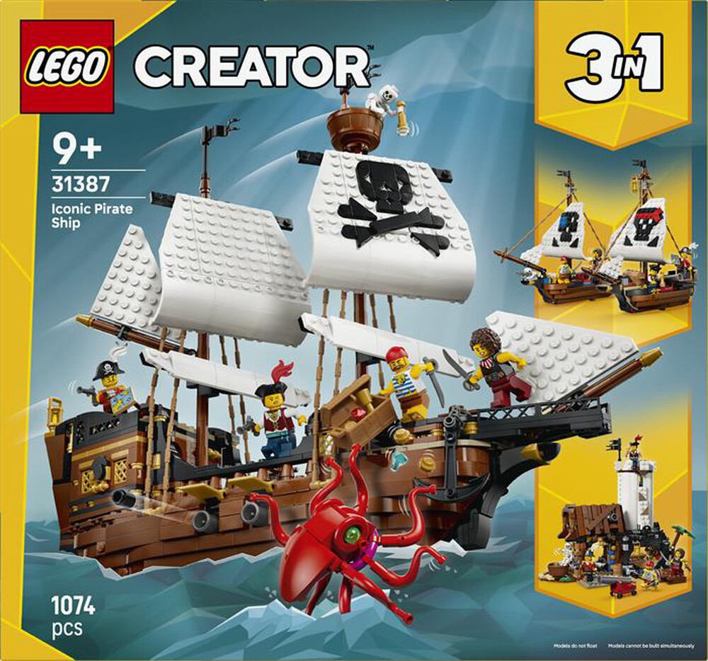 Immagine del prodotto LEGO - CREATORE 3IN1 Iconica nave da pirata - 31387