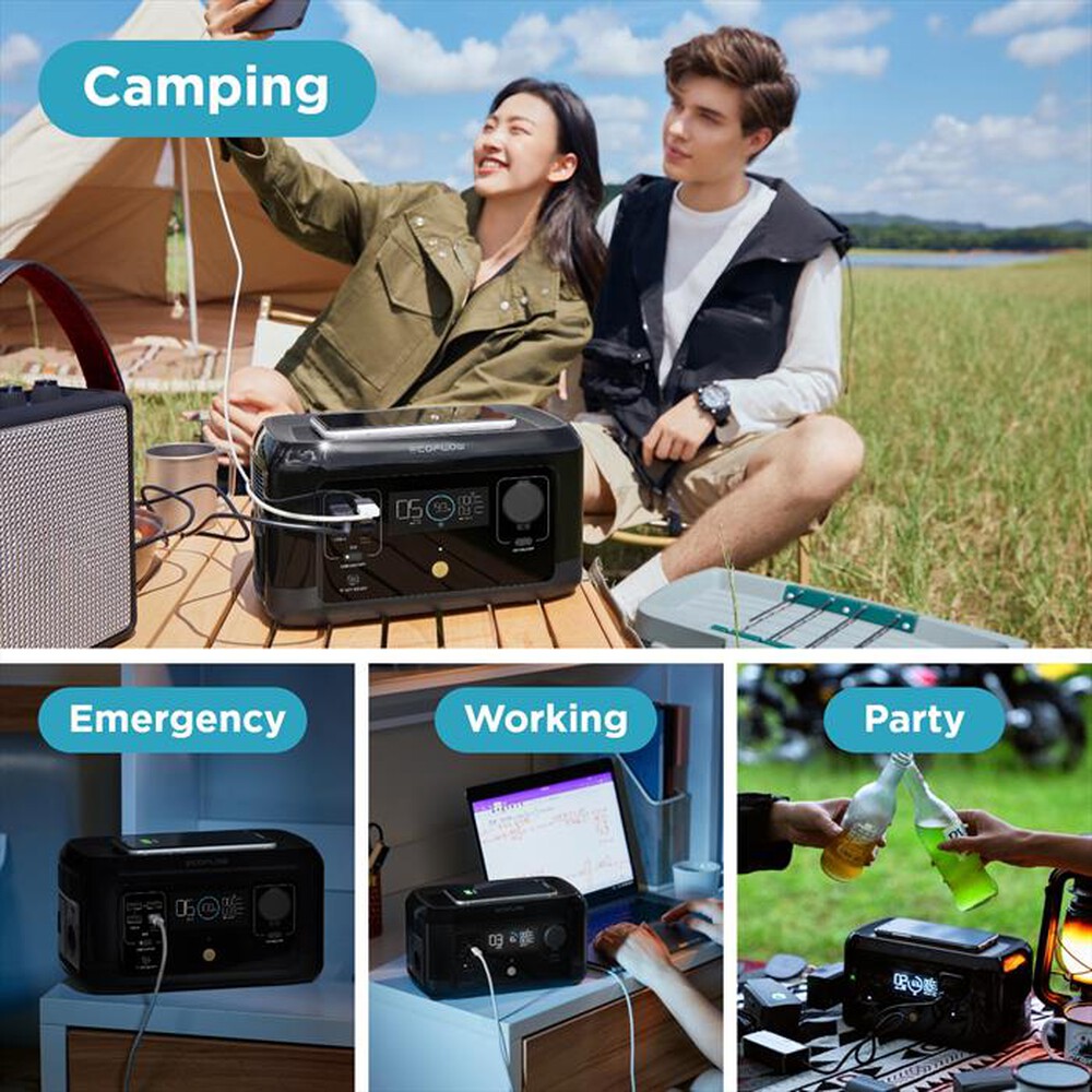 "ECOFLOW - Batteria portatile River mini wireless-nero"