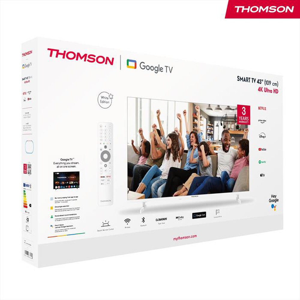 "THOMSON - Smart TV LED UHD 4K 43\" 43UG4S14W-Bianco"