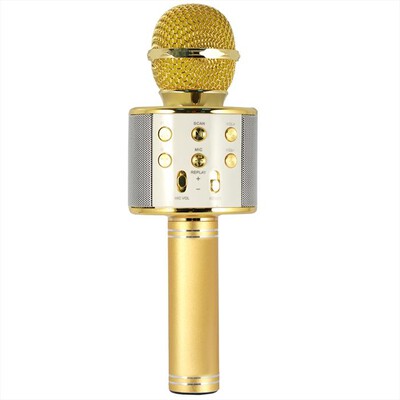 XTREME - 27837K - Microfono Karaoke Hollywood-GOLD