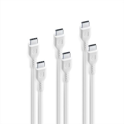 CELLULARLINE - Multipack cavi USB-C a USB-C da 60/120/200cm-Bianco