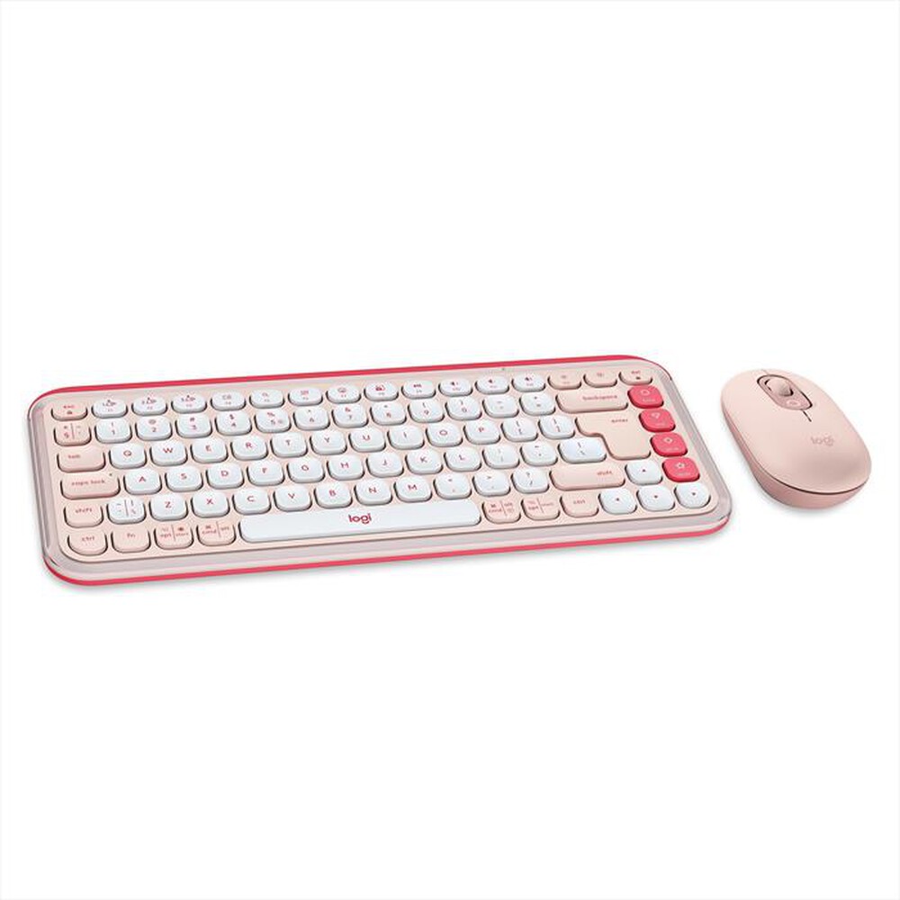 "LOGITECH - astiera + Mouse POP ICON COMBO-Rose"