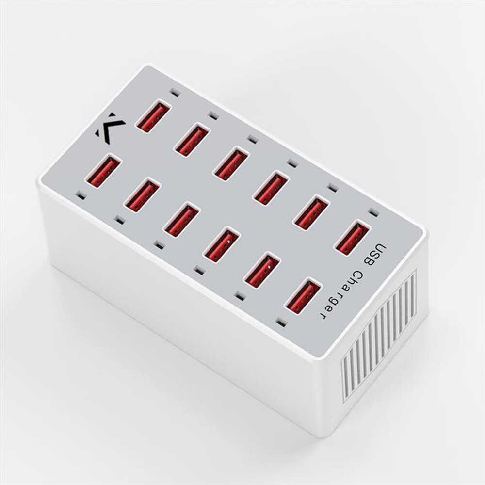 MAJESTIC - Caricatore USB a 12 porte AUSB 12-NERO