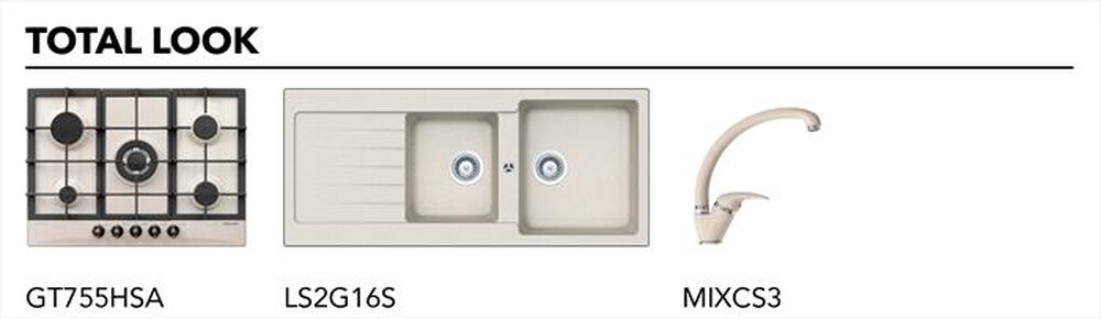 "GLEM GAS - Forno incasso elettrico + gas GFTV25SA-S2 Classe A-Sabbia"