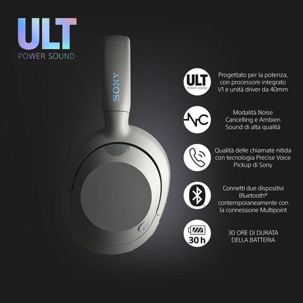 "SONY - Cuffie a padiglione chiuso WHULT900NW.CE7-Bianco"