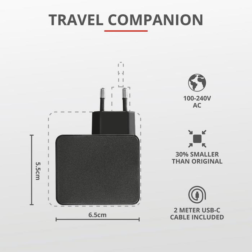 "TRUST - MAXO APPLE 61W USB-C LAPTOP CHARGER-Black"
