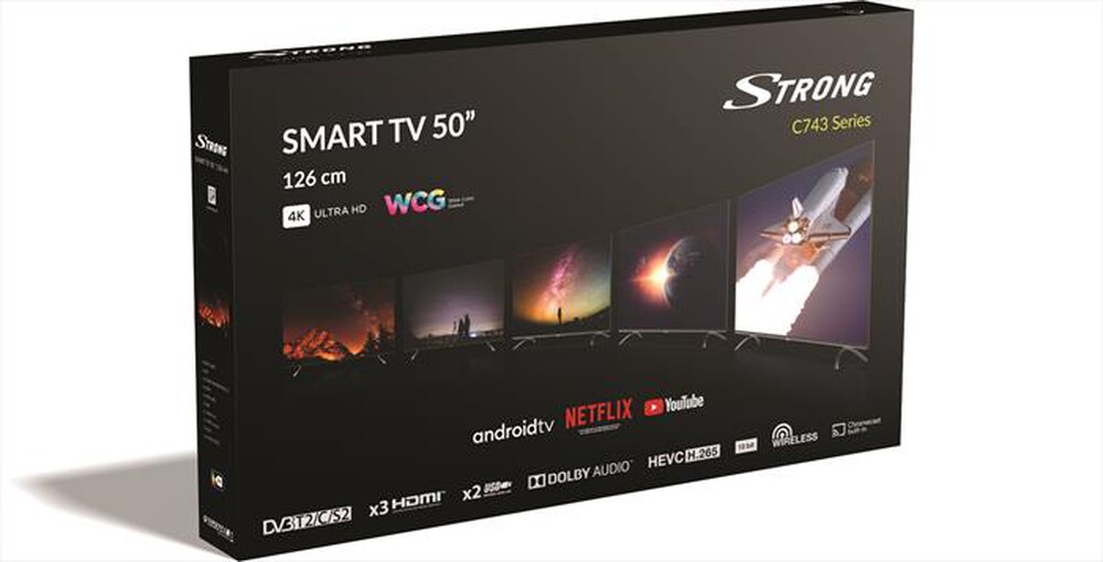 "STRONG - Smart TV 4K Android 50\" 2tlc Wifi Google  50UC7433-nero"