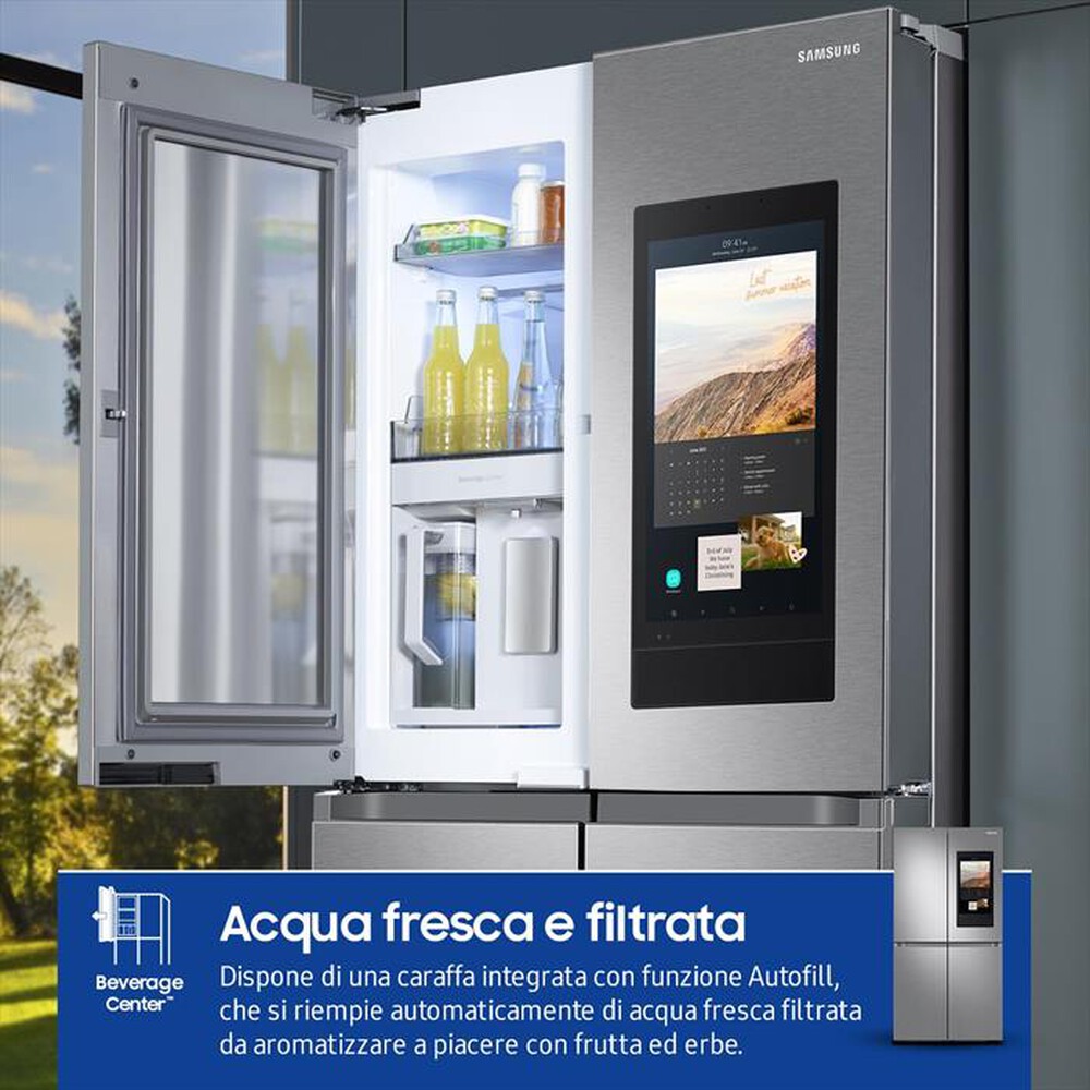 "SAMSUNG - Frigorifero 4 porte RF65DG9H0ESREF Classe E 637 lt-Inox Spazzolato"