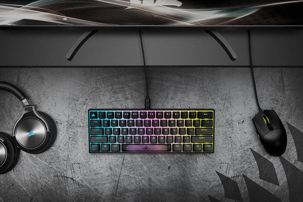 "CORSAIR - Tastiera K65 RGB MINI-Nero"
