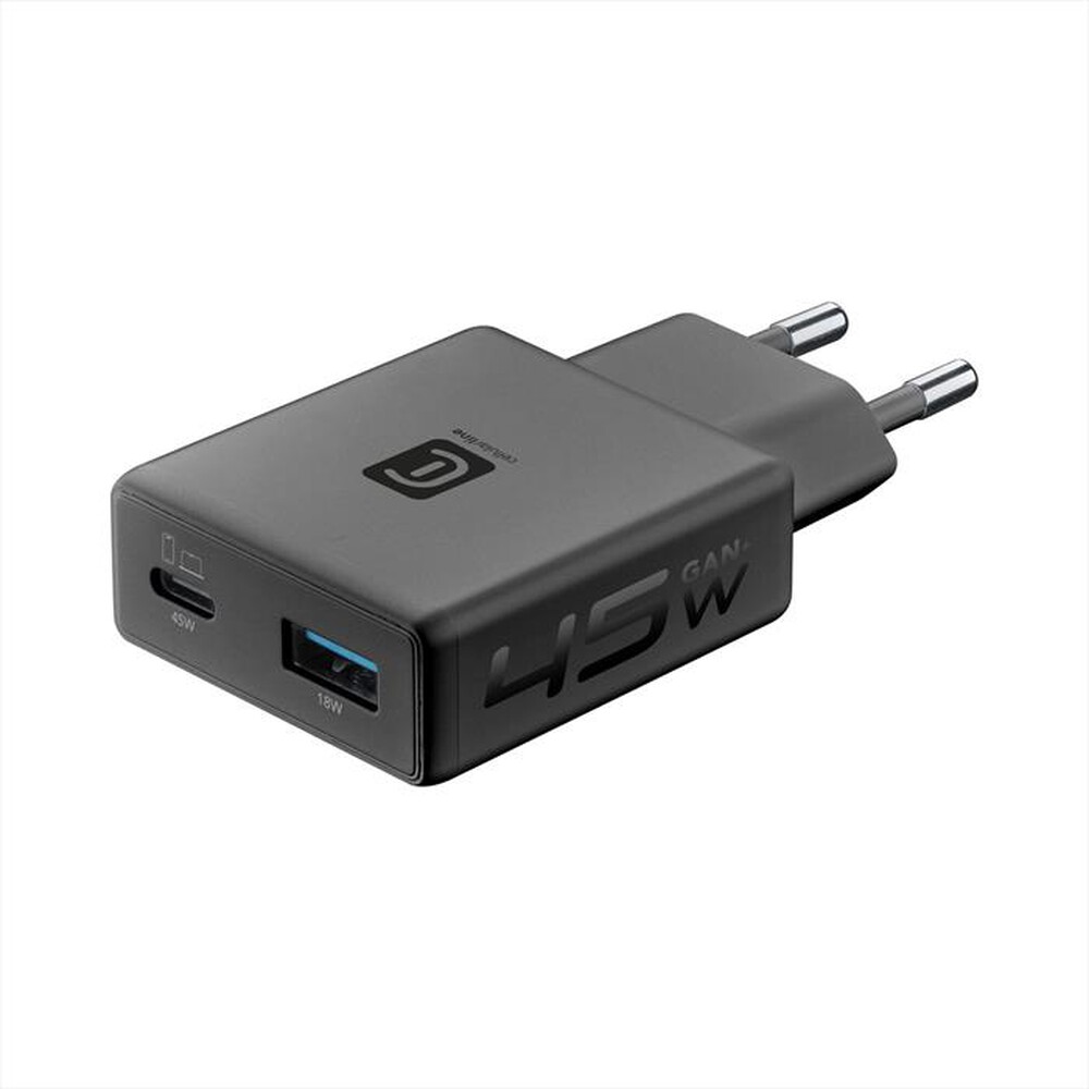 Immagine del prodotto CELLULARLINE - Caricabatterie 45W POWER LITE 45W SLIM DUAL A+C-Nero