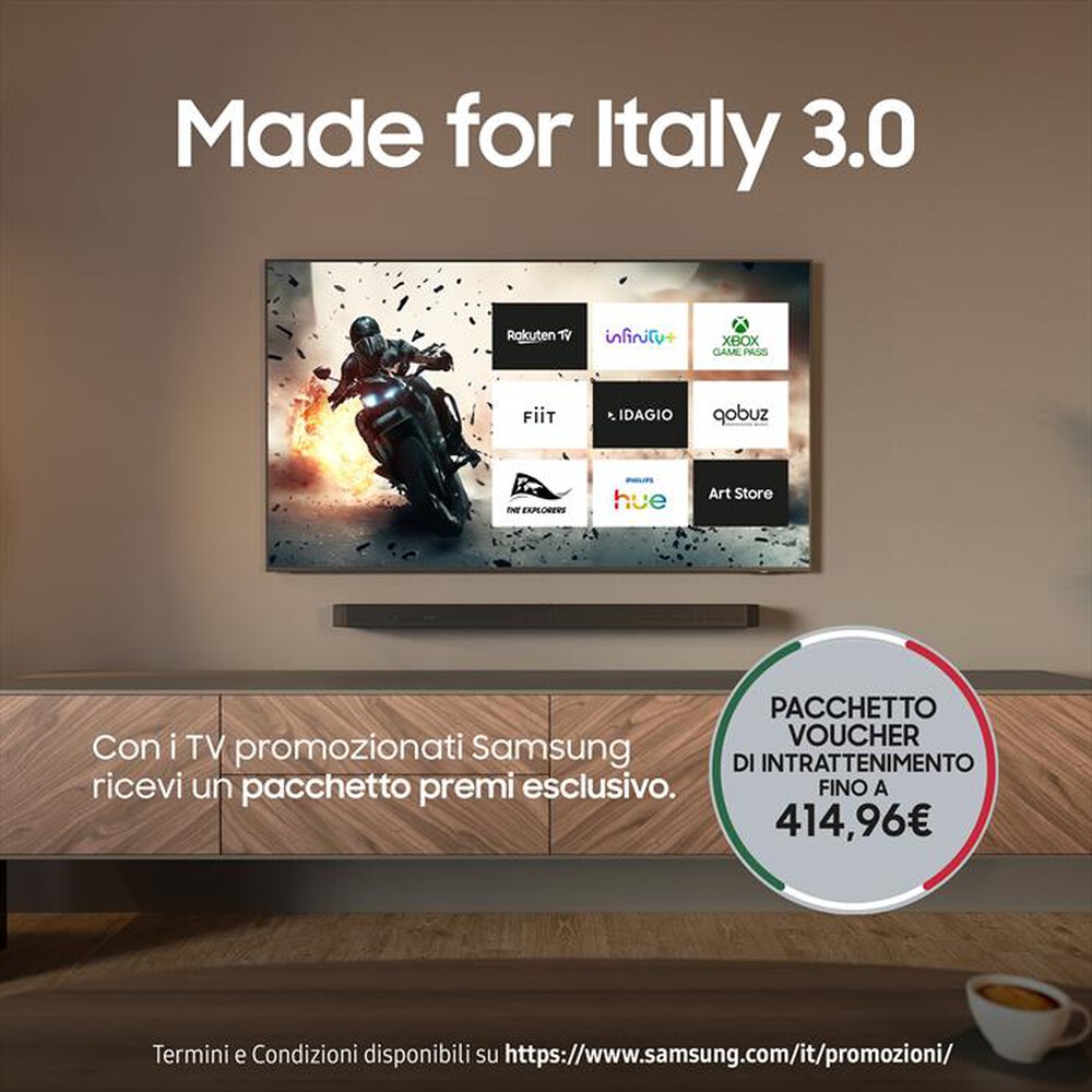 Immagine del prodotto SAMSUNG - Smart TV MINI LED UHD 4K 100" QE100QN80FUXZT-Carbon Silver