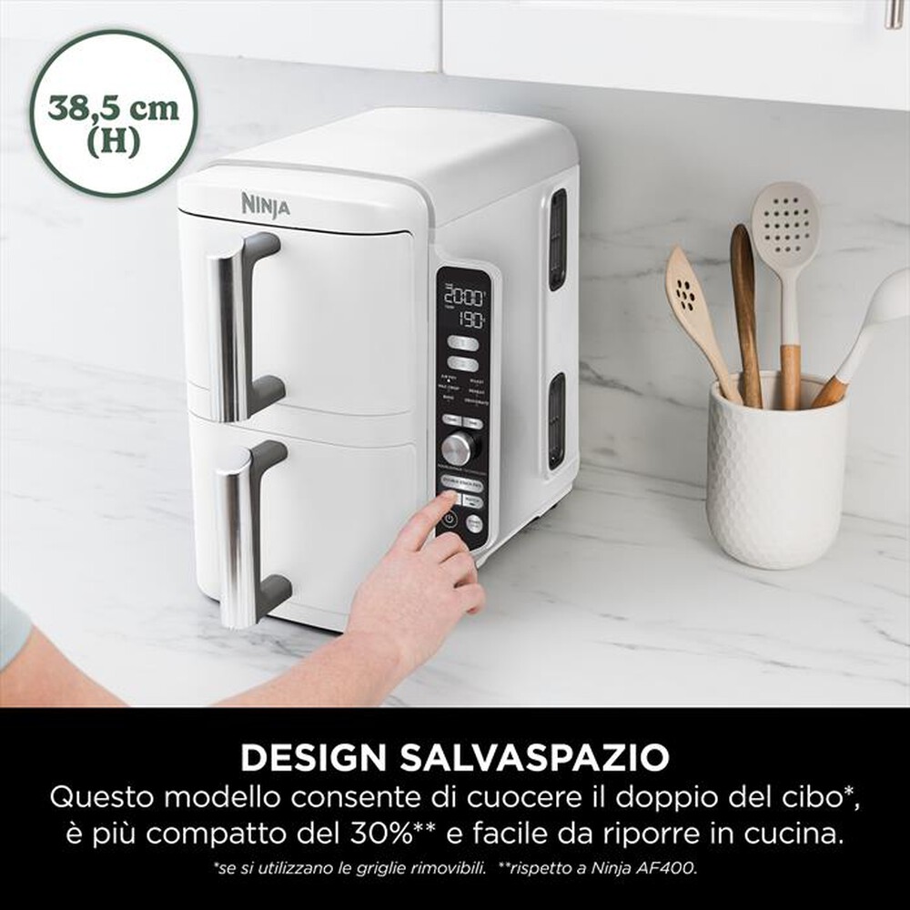 "NINJA - FRIGGITRICE ARIA DOUBLESTACK 9,5 L SL400EUWH-Bianco"