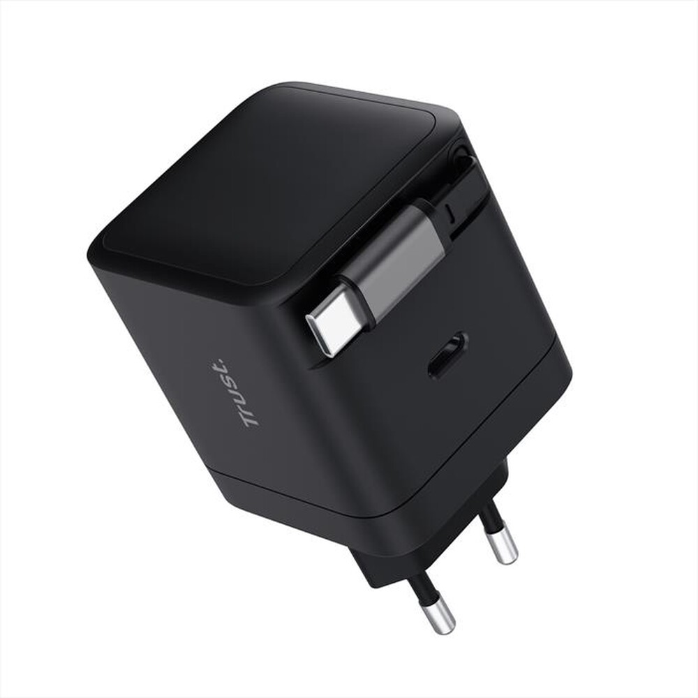 Immagine del prodotto TRUST - Caricabatteria retrattile USB-C PD da 65 W-Black