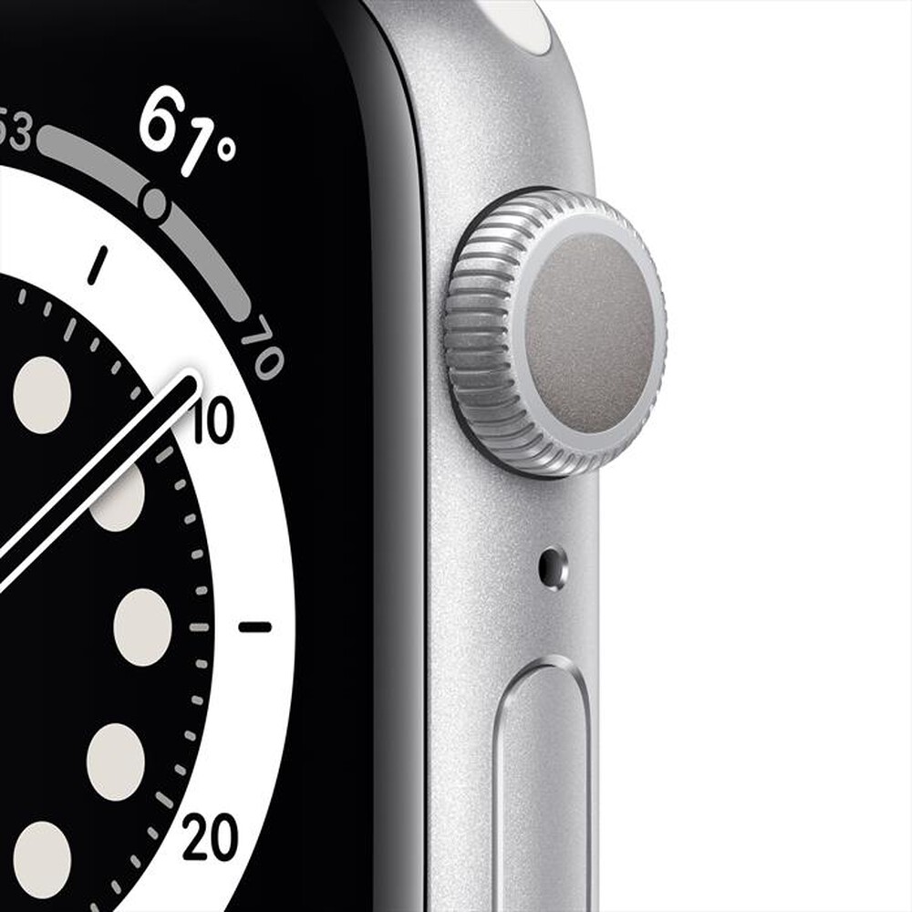 Immagine del prodotto APPLE - Watch Series 6 GPS 40mm Alluminio Silver-Cinturino Sport Bianco