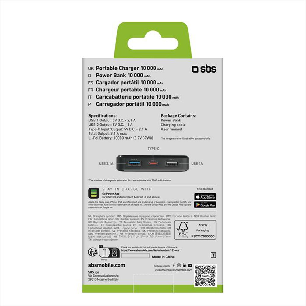 "SBS - TTBB10000FASTK-Nero"