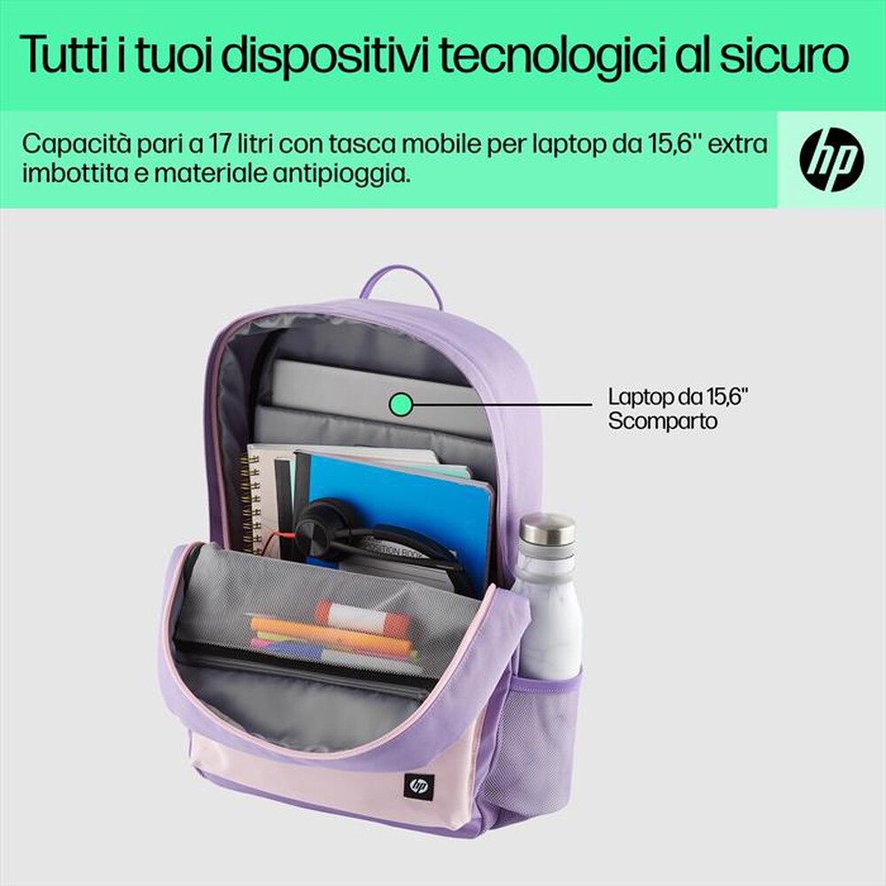 Immagine del prodotto HP - ZAINO CAMPUS 15,6"-Rosa, lavanda