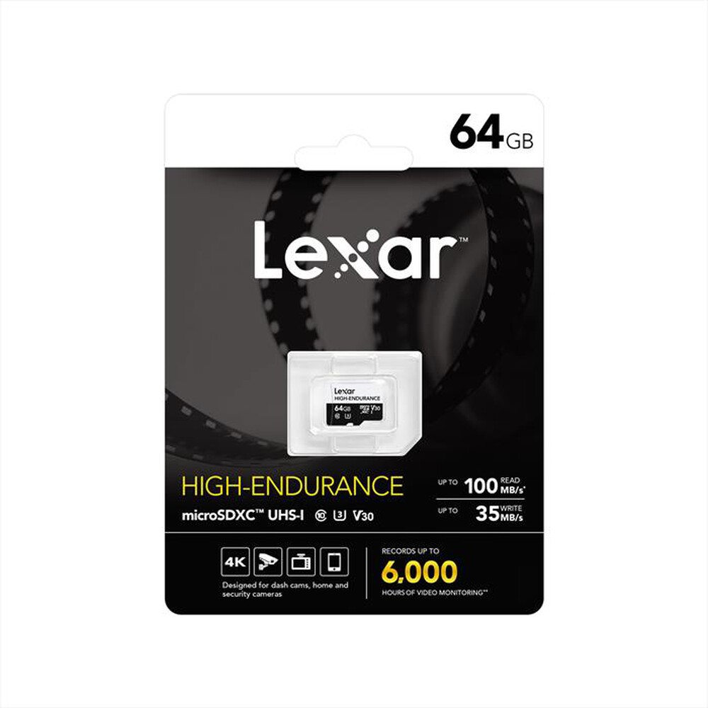 "LEXAR - MICROSDHC HIGH END. 64GB-Black/White"