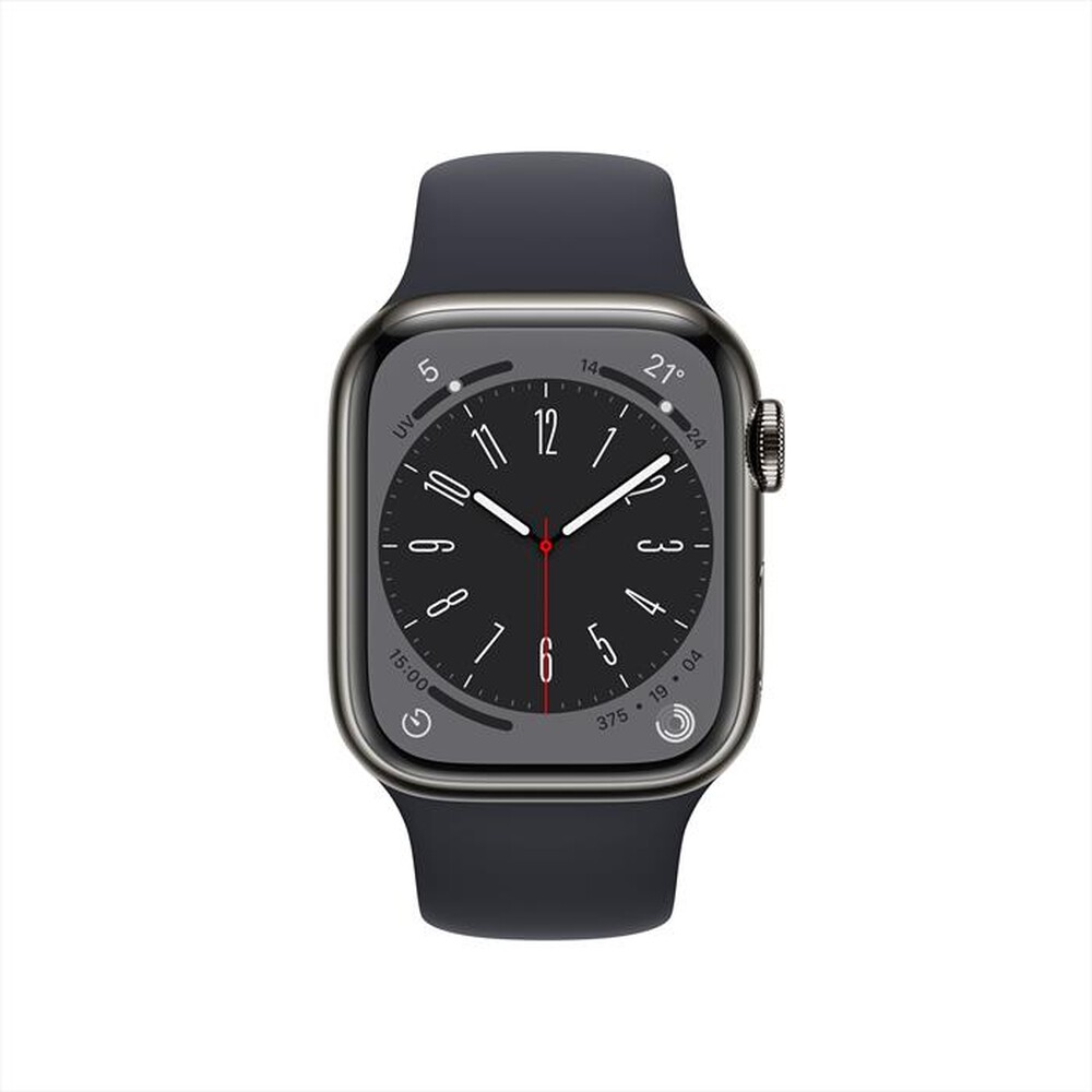 Immagine del prodotto APPLE - Watch Series 8 GPS + Cellular 41mm Acciaio-Grafite - Mezzanotte