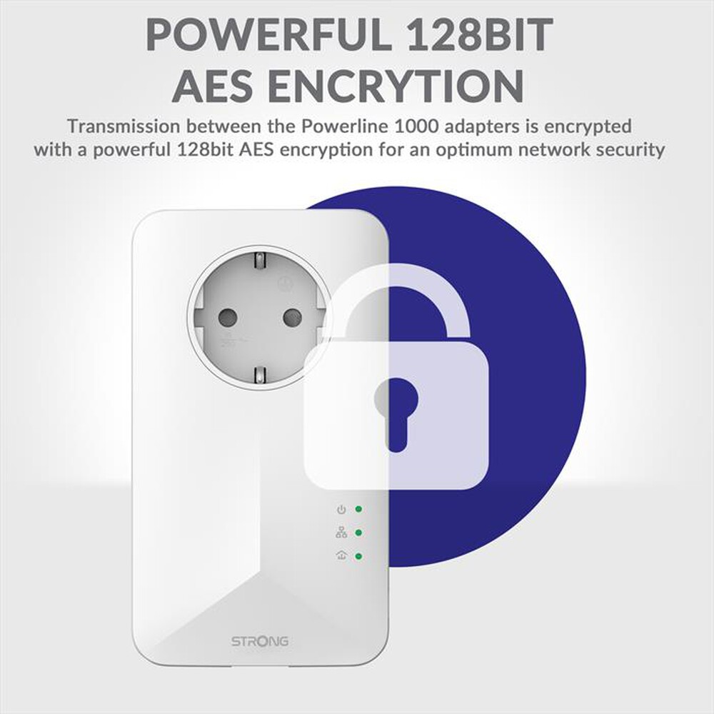 "STRONG - Kit 3 pezzi powerline POWERL1000TRIEUV2-bianco"