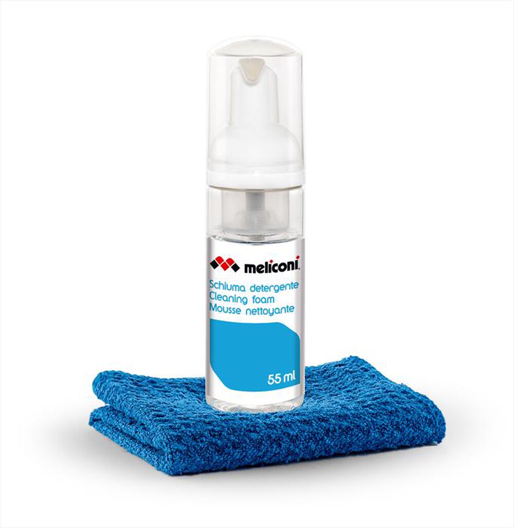 "MELICONI - C55 Schiuma detergente + Panno microfibra-Bianco"
