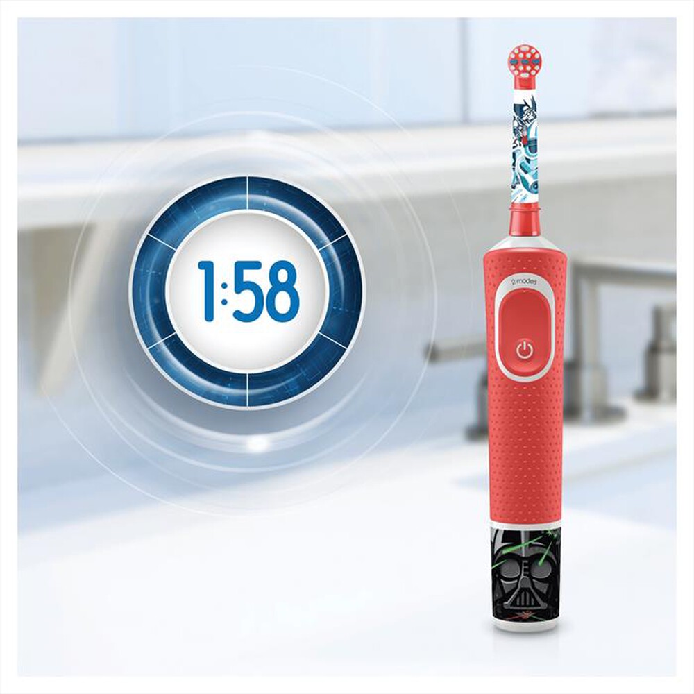 "ORAL-B - Spazzolino elettrico Kids Star Wars-Rosso/Nero"