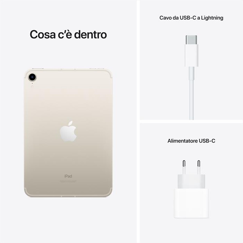 "APPLE - iPad mini Wi-Fi + Cellular 256GB-Starlight"