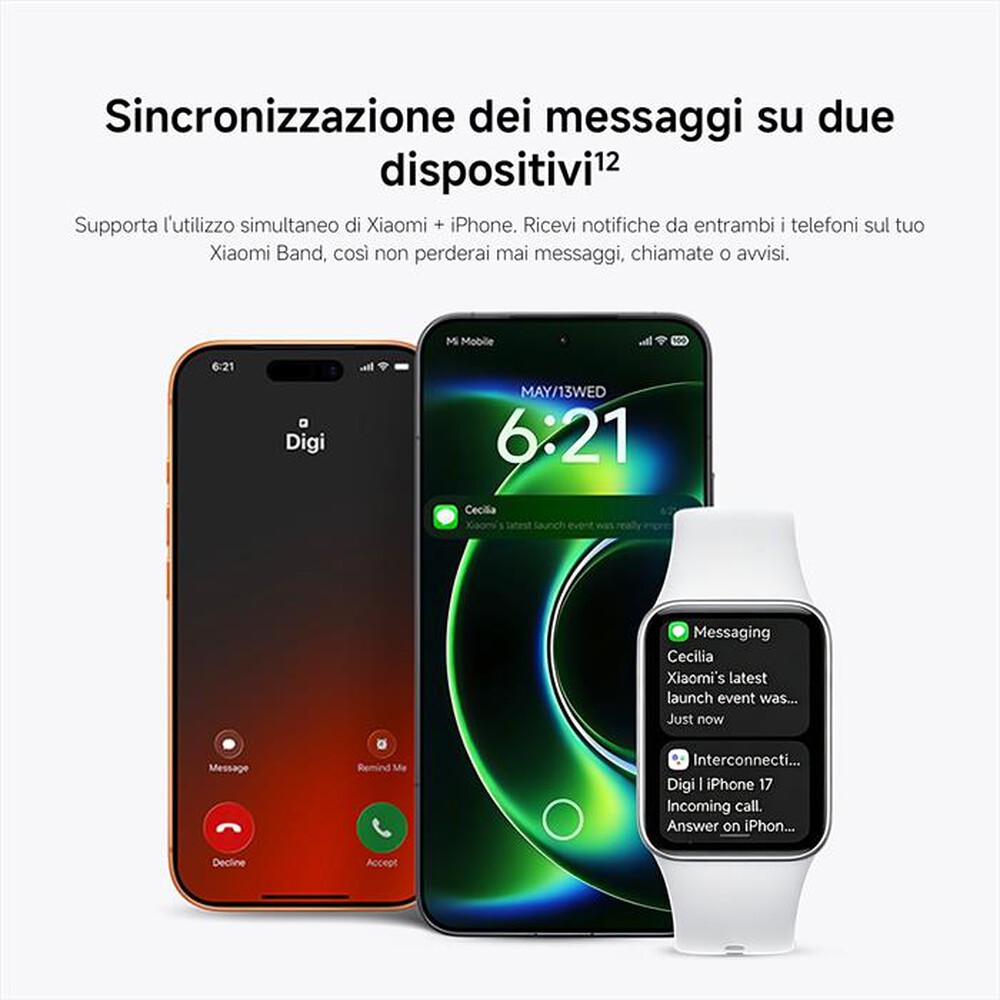 Immagine del prodotto XIAOMI - Smartwatch SMART BAND 10 PRO-BLACK