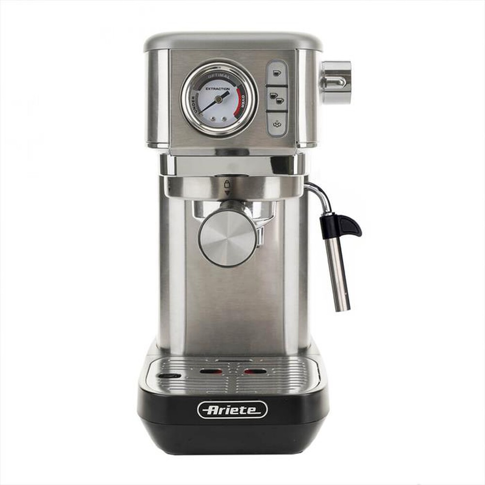 "ARIETE - 1381 Macchina da caffè espresso con manometro-Silver"