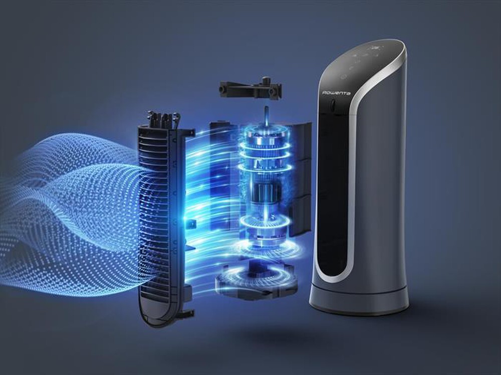 "ROWENTA - Ventilatore tower VU6220F0-Bianco e Nero"