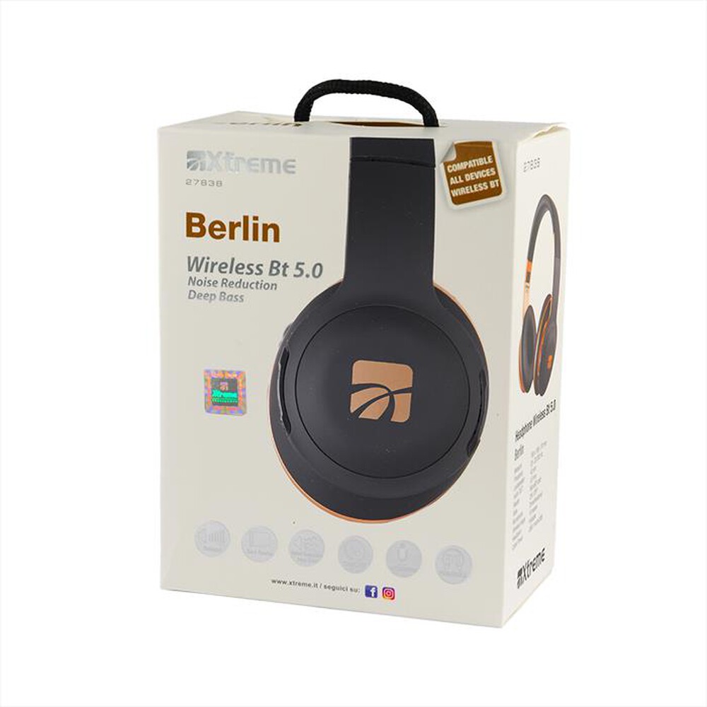 "XTREME - HEADPHONE WIRELESS BT 5.0 BERLIN-NERO"