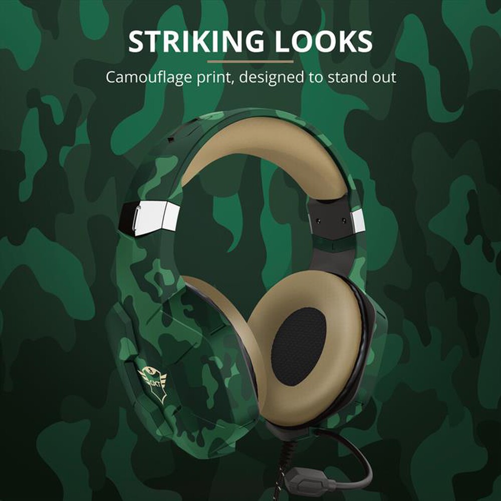 "TRUST - GXT323C CARUS HEADSET JUNGLE CAMO-jungle camouflage"