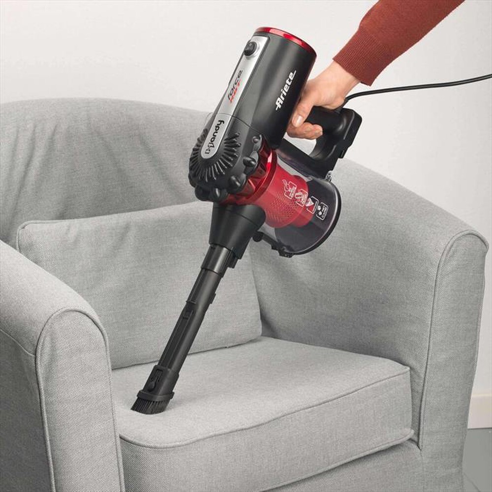 "ARIETE - 2759 Handy Force RBT Scopa elettrica con filo-Nero, Rosso"