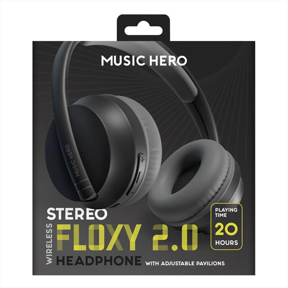 Immagine del prodotto MUSIC HERO - Cuffie wireless MHHEADFLICKBTK-Nero