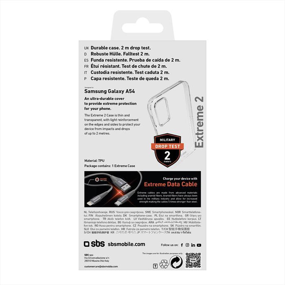 Immagine del prodotto SBS - Cover TEUNBKEX2SAA54 per Samsung A54-Trasparente