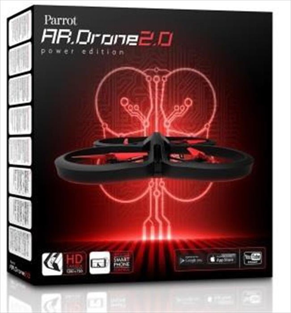 "PARROT - AR Drone 2.0 Power Edition +2 Batterie HD Incluse-NERO"