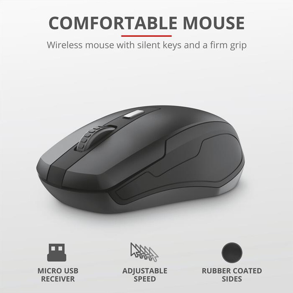 Immagine del prodotto TRUST - ODY WIRELESS KEYBOARD & MOUSE IT-Black