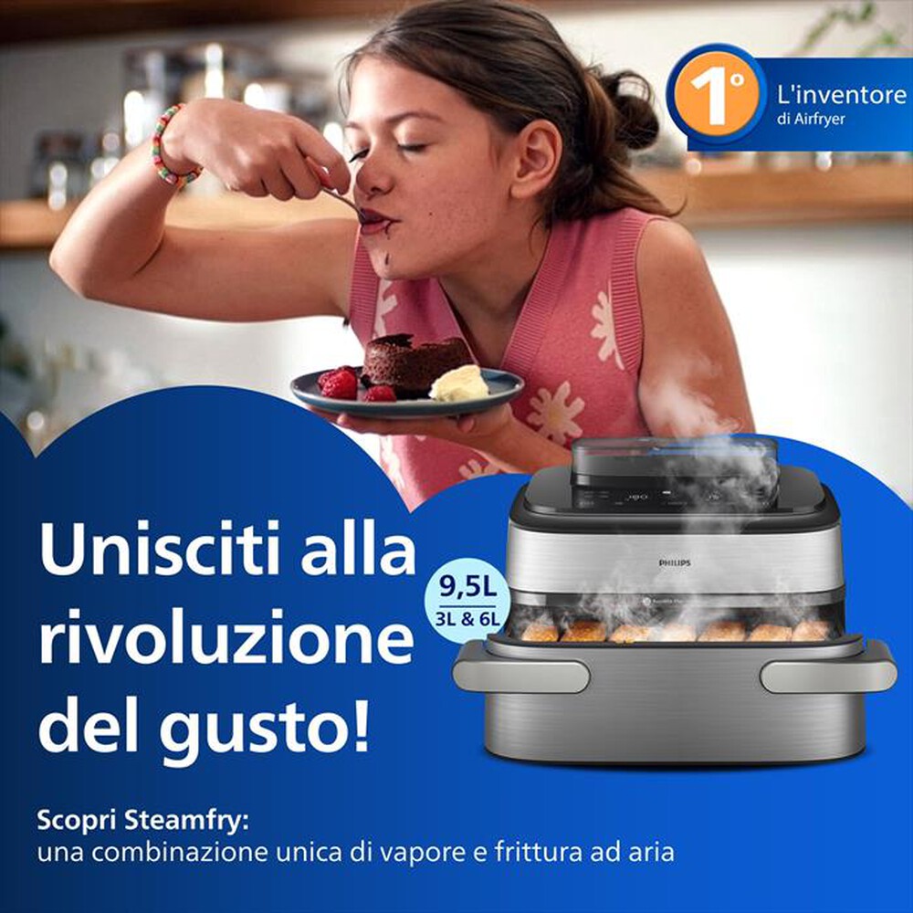 Immagine del prodotto PHILIPS - Friggitrice ad aria AIRFRYER Serie 5000 NA565/02-Inox
