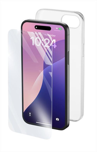 CELLULARLINE - Kit accessori PROTECTION KIT per iPhone 16E/17E-Trasparente