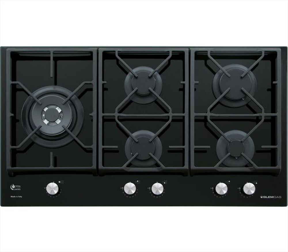 Immagine del prodotto GLEM GAS - Piano cottura a gas GV95TXBK 5 fuochi 90cm-Nero Lucido