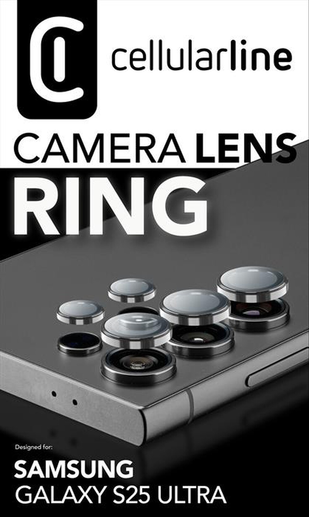 Immagine del prodotto CELLULARLINE - CAMERA LENS RING - GALAXY S25 ULTRA-Trasparente