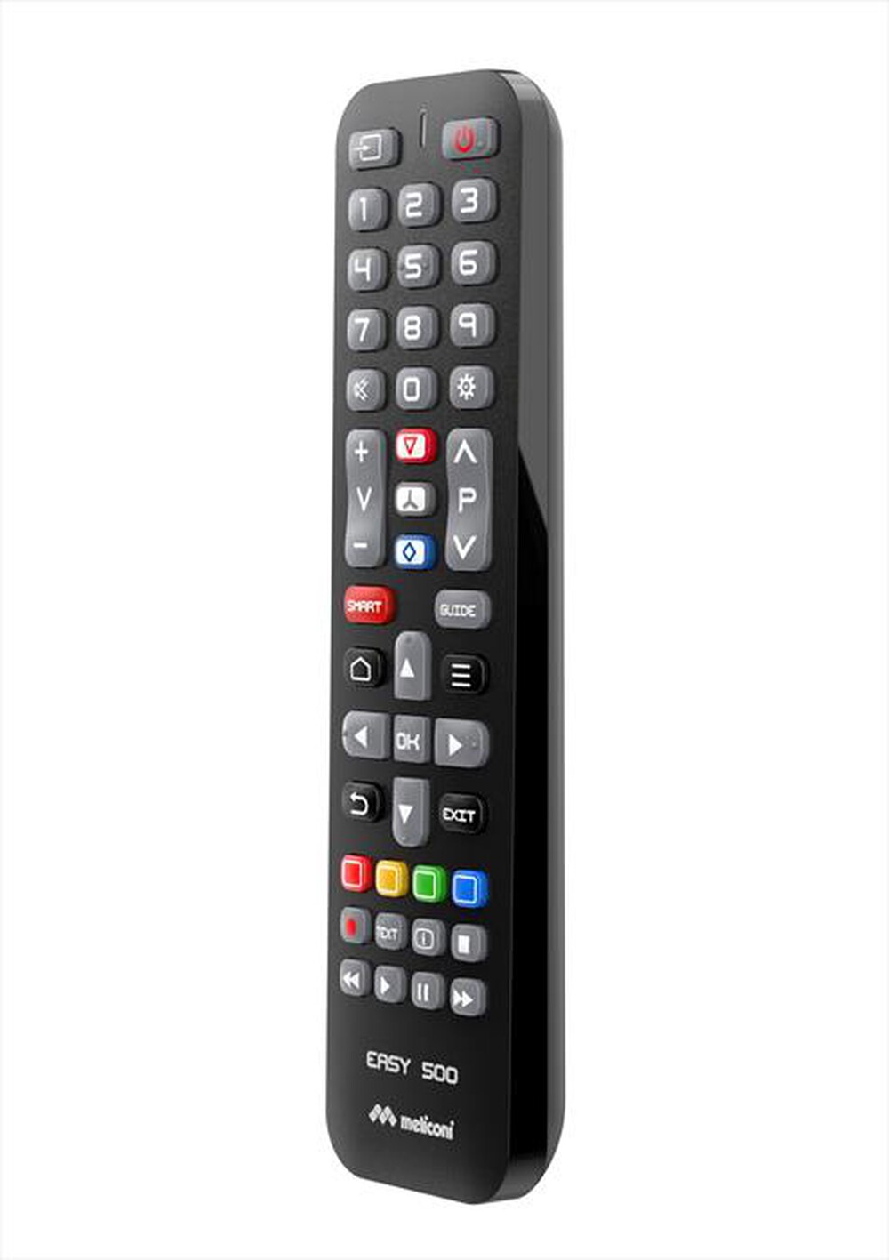 "MELICONI - Telecomando di ricambio EASY 500 PER TCL/THOMSON-Calotta nera, tastiera grigia"