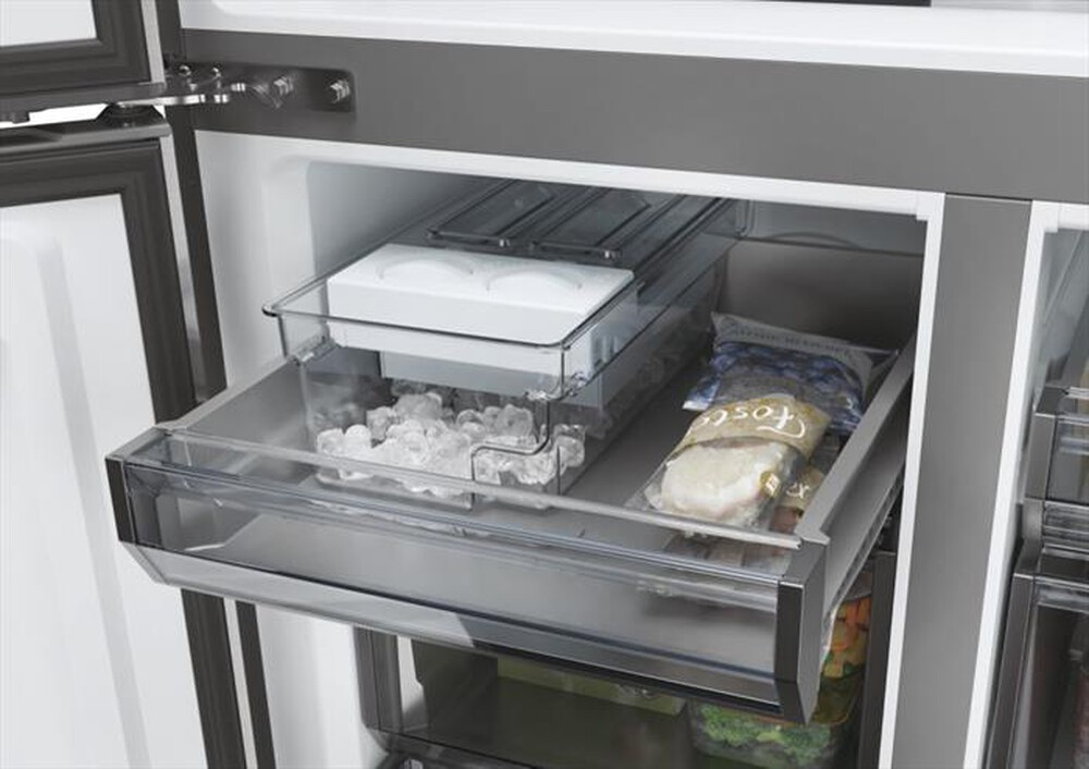 "HAIER - Frigorifero 4 porte HCR79F19ENMM Classe E 646 lt-Platino, Acciaio inossidabile"