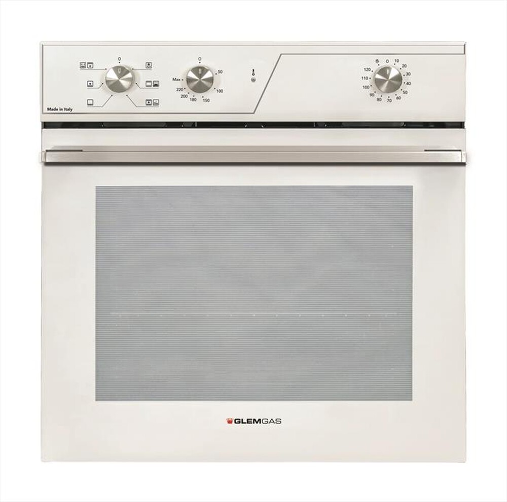 "GLEM GAS - Forno incasso elettrico GFR62WH-S3 Classe A-Bianco latte"